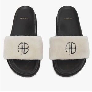 Anine Bing Britt Faux Fur Slides 40